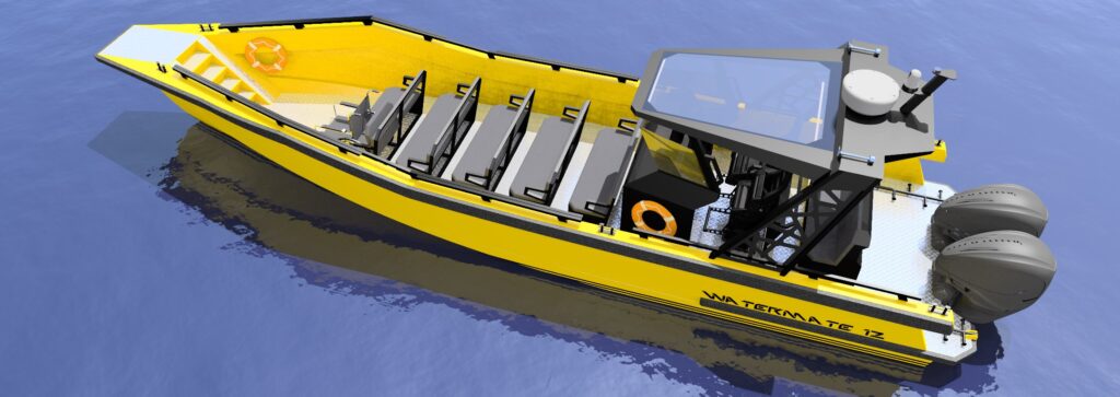 Aluminium passenger boat watertaxi