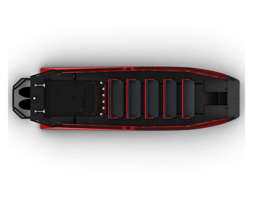 Larsen LR9 HDPE safari boat port side render