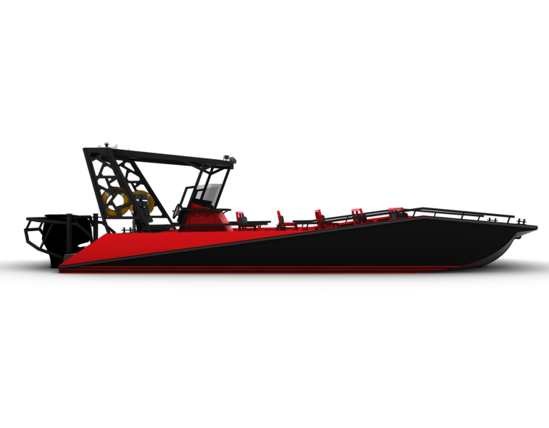 LarsenB LR9 HDPE safari and passenger boat, design render